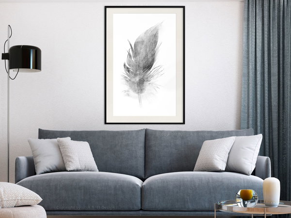 Poster 'Lost Feather (Grey)'