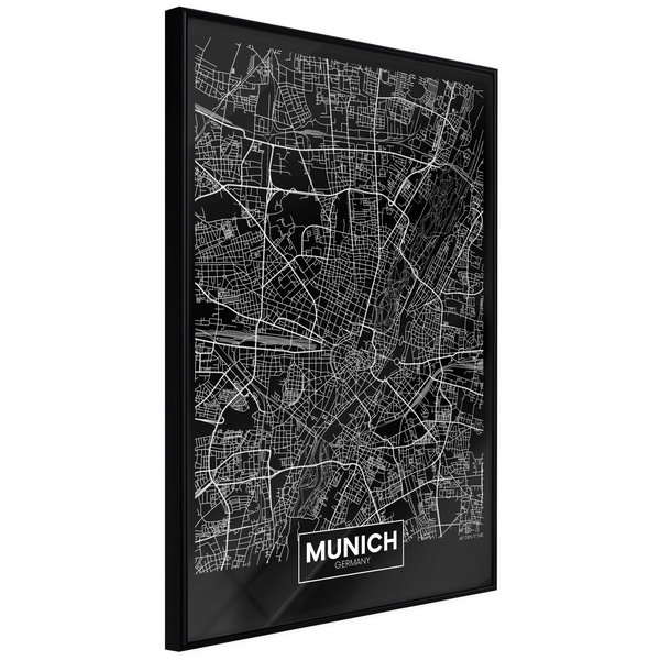 Poster 'City Map: Munich (Dark)'