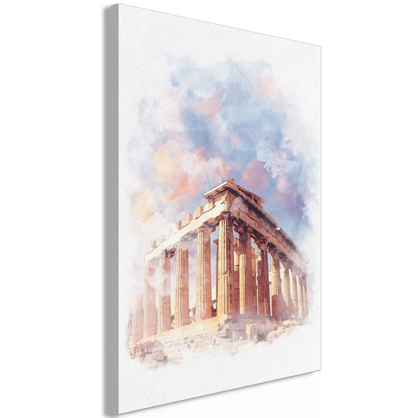 Impression sur toile 'Painted Parthenon Vertical'