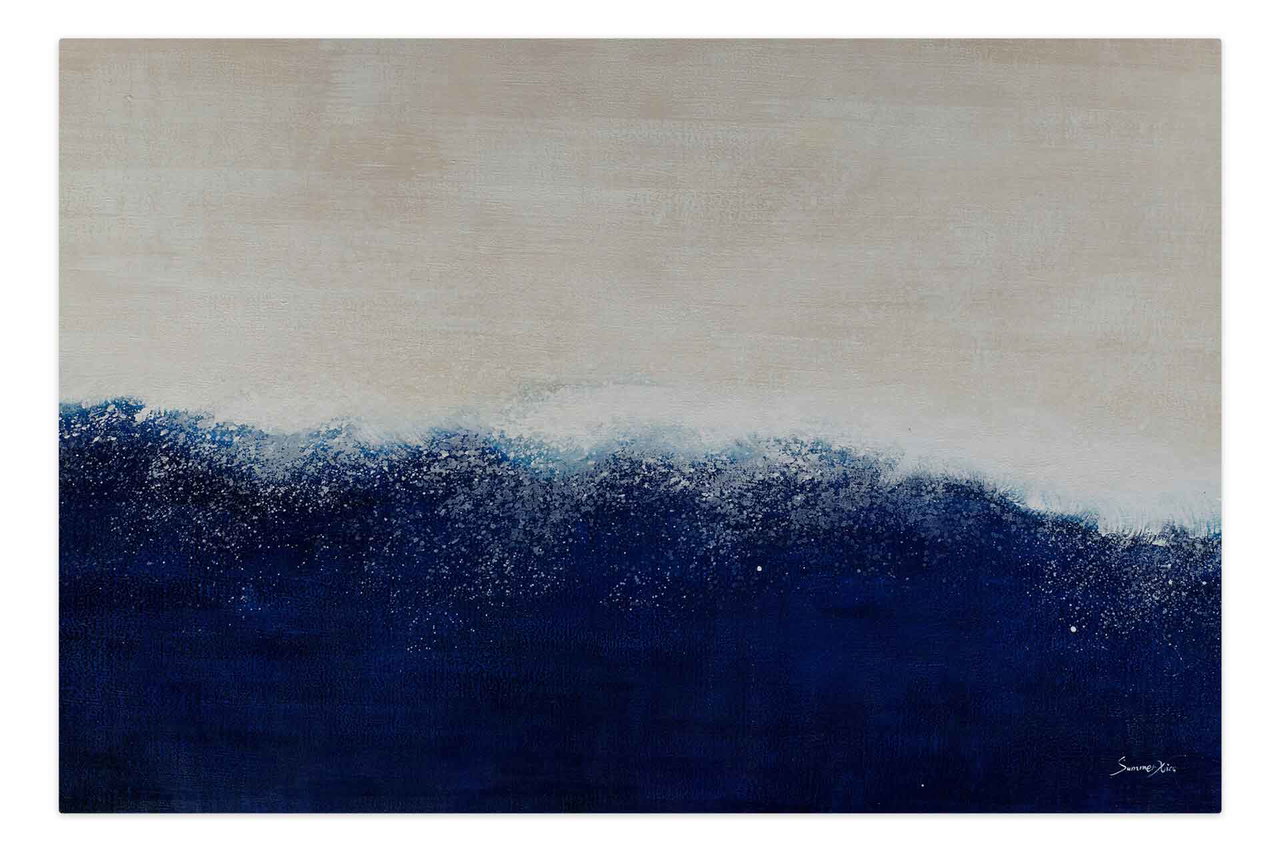 Olieverf schilderijen 'Unique Contemplation' | Handgeschilderd unicum 180x120cm in de ruimte.