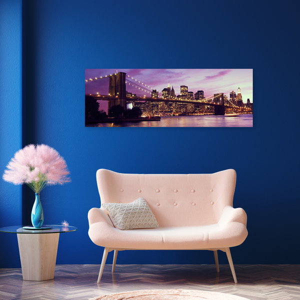 Kunstdruck auf Leinwand 'Brooklyn Bridge Sunset'