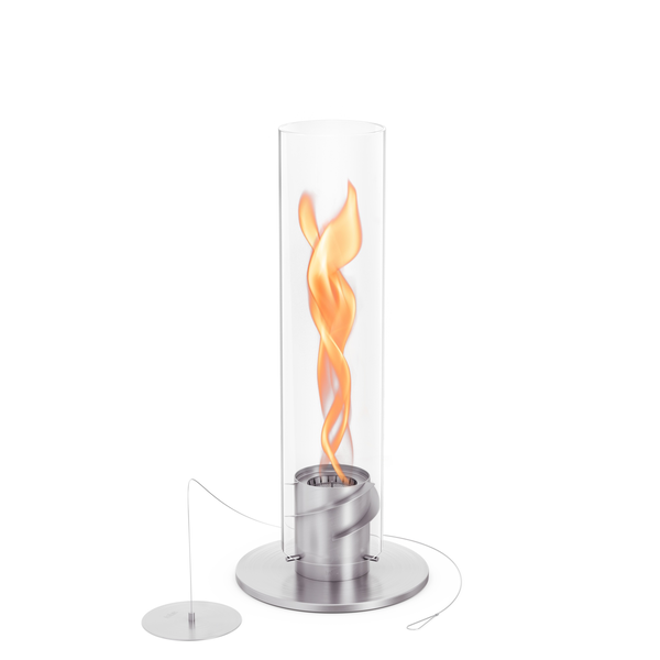 SPIN 1200 Tabletop fireplace silver