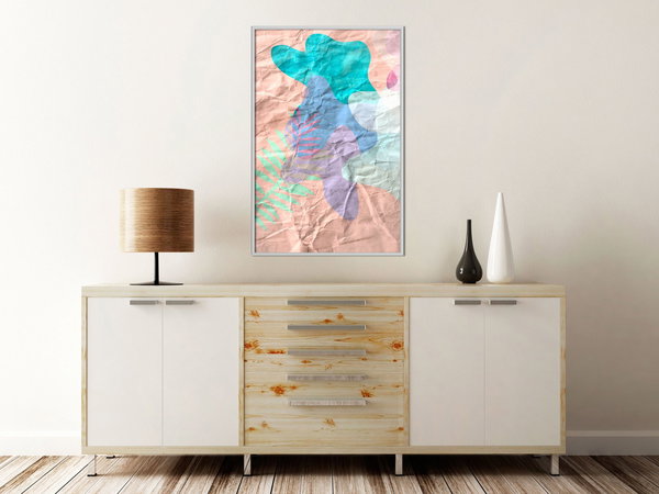 Poster 'Colourful Camouflage (Peach)'