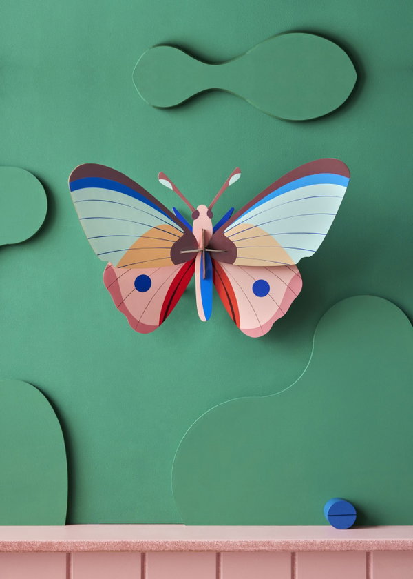 Karton skulptura za zid 'Rainbow Flutter'