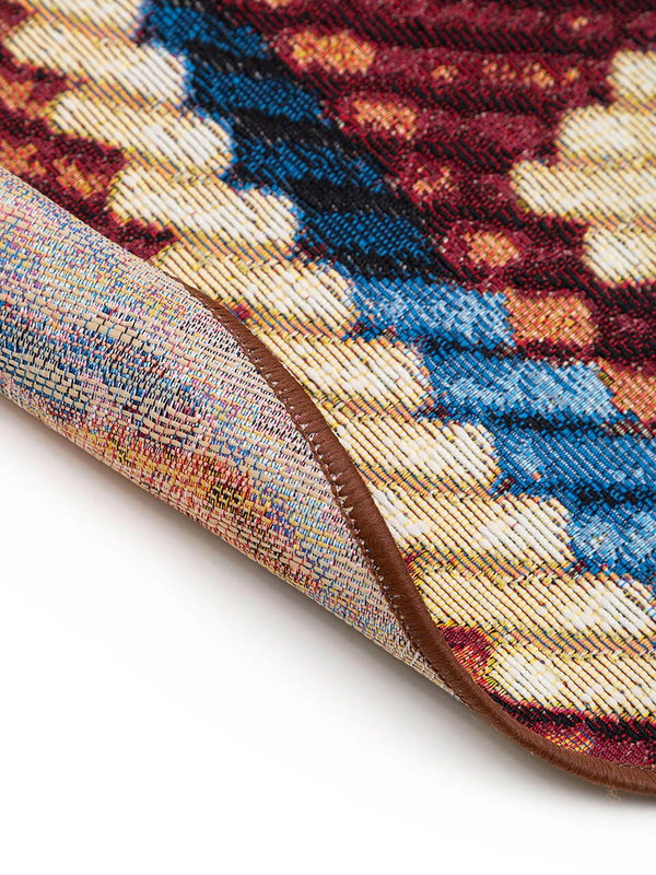Design In- &amp; Outdoor Runder Teppich Kenya Bunt