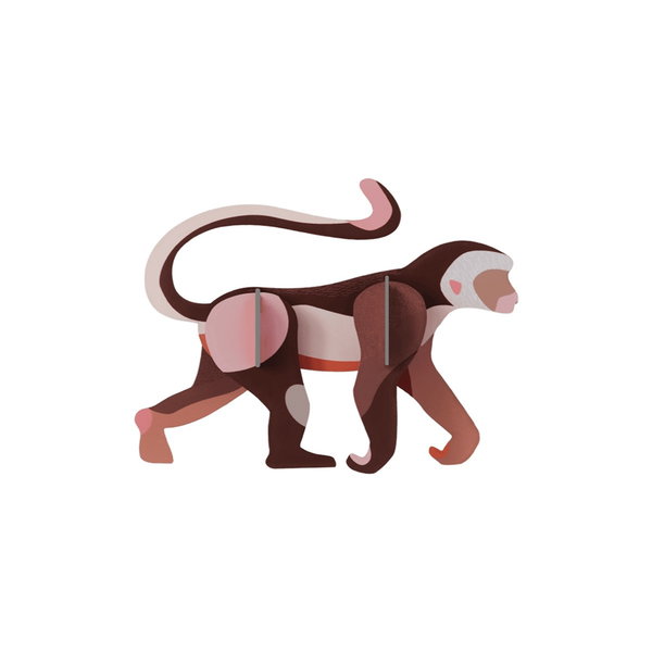 3D Wandobject gemaakt van karton 'Jungle Primate'