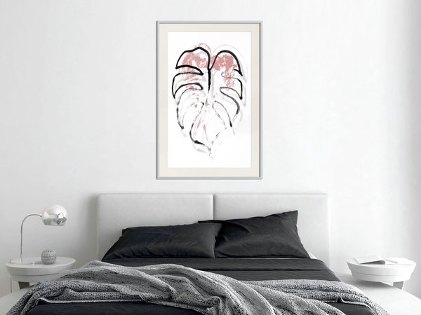 Poster 'Black Leaf Outline'