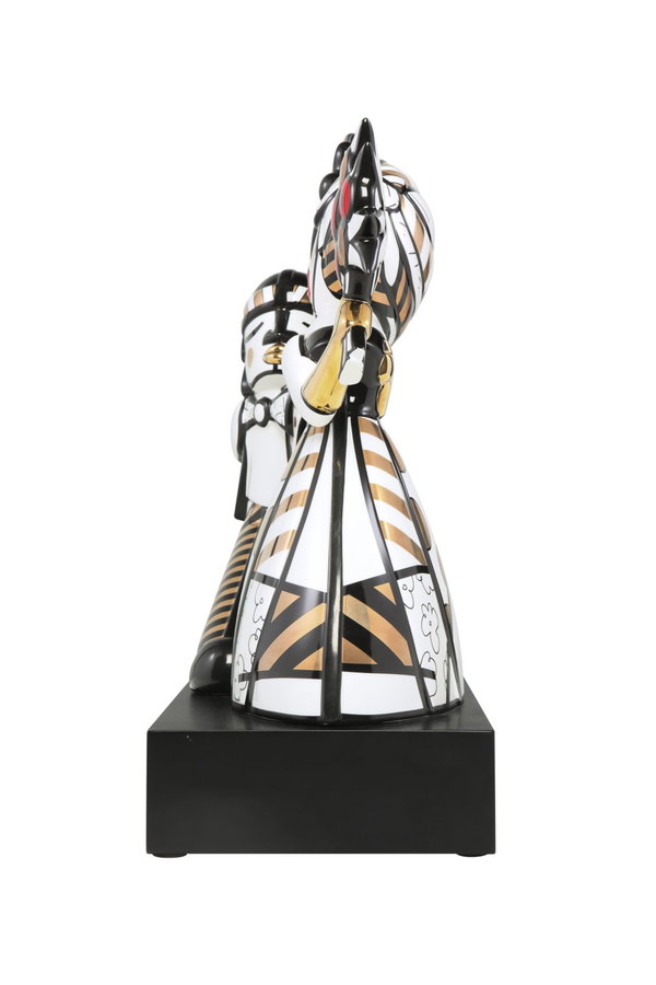 Porzellan Figur 'Golden Follow Me' von Romero Britto 17x41x48cm