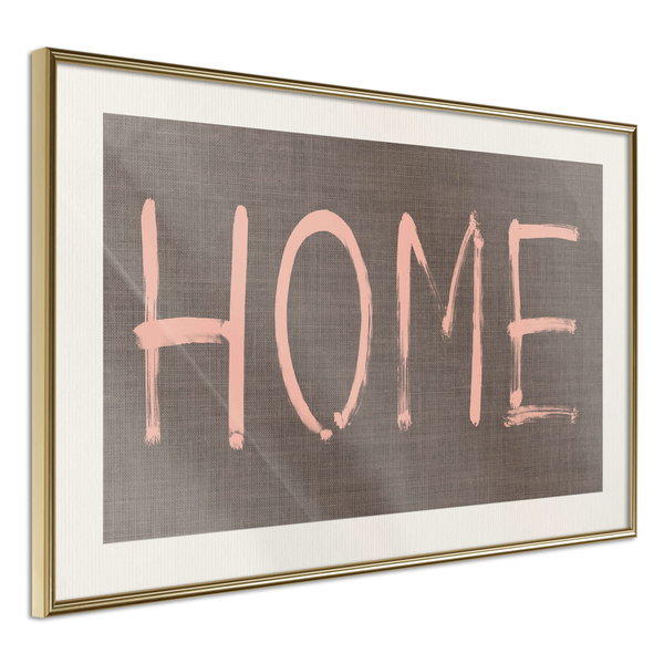 Poster 'Simply Home (Pink)'