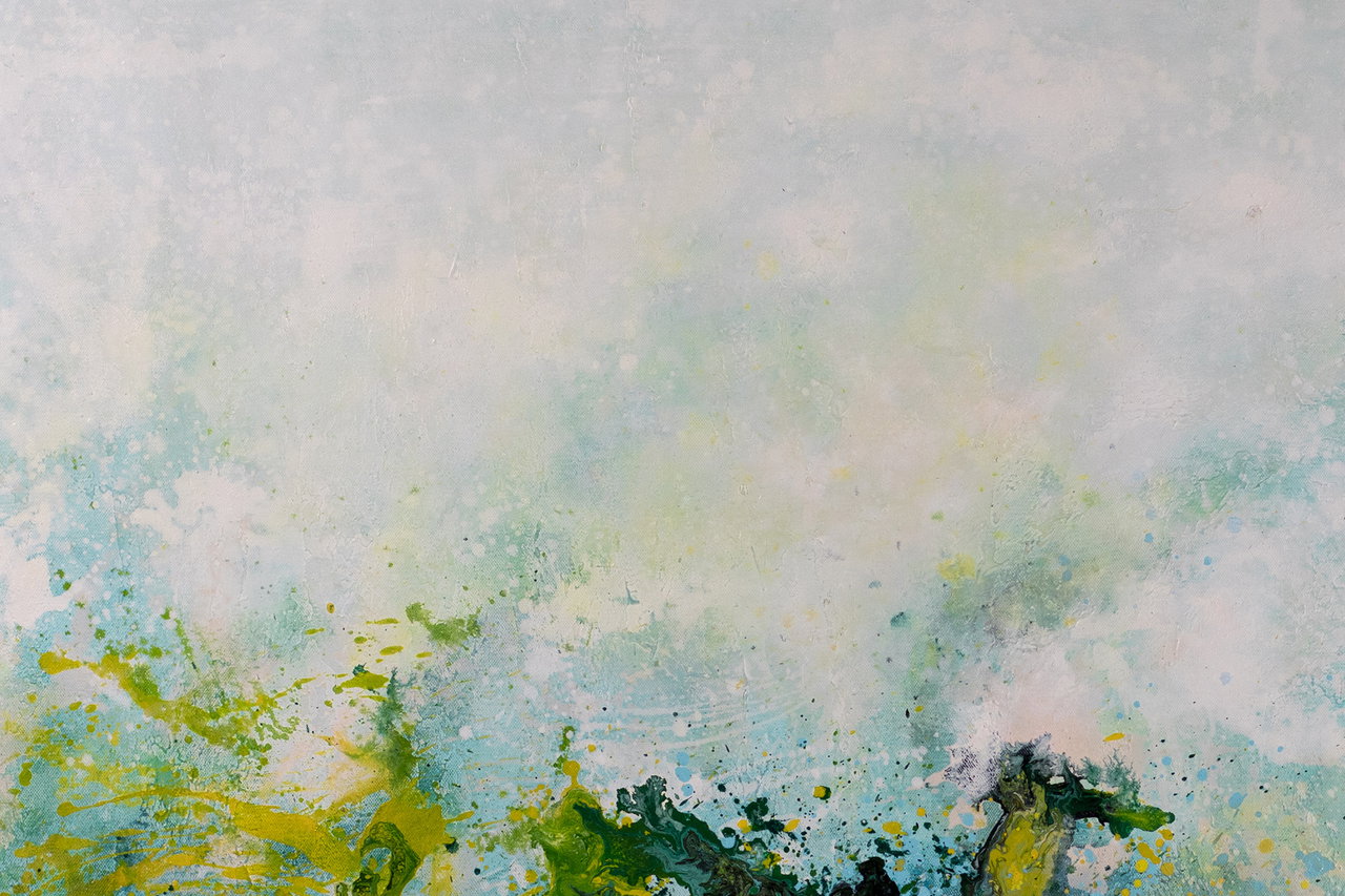 Schilderij 'Towards the Lights' | Handgeschilderd unicum 180x120cm komt in de ruimte goed tot zijn recht.