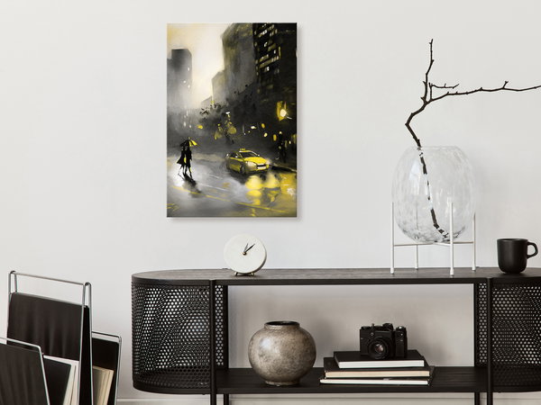Kunstdruck auf Leinwand 'City Glow Vertical'