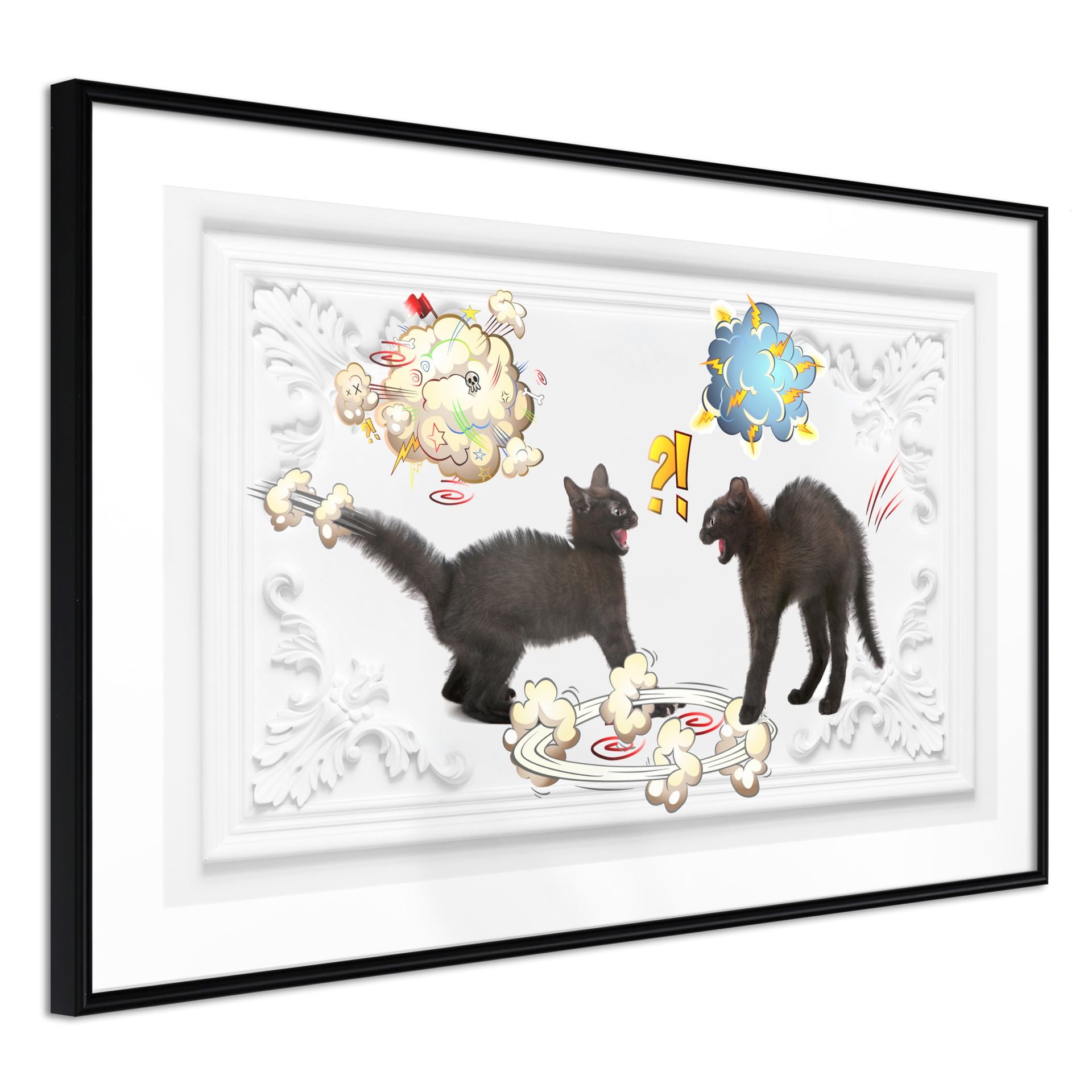 Buy poster \'Cat Quarrel\' | KunstLoft