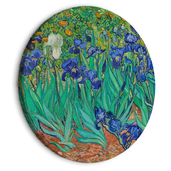 Rond schilderij 'Van Gogh's Irises'