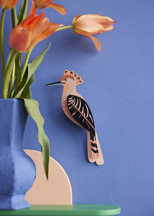 Wall deco 3d of cardboard 'Hoopoe Wall Decor'