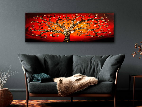 Kunstdruck auf Leinwand 'Fiery Tree Narrow'