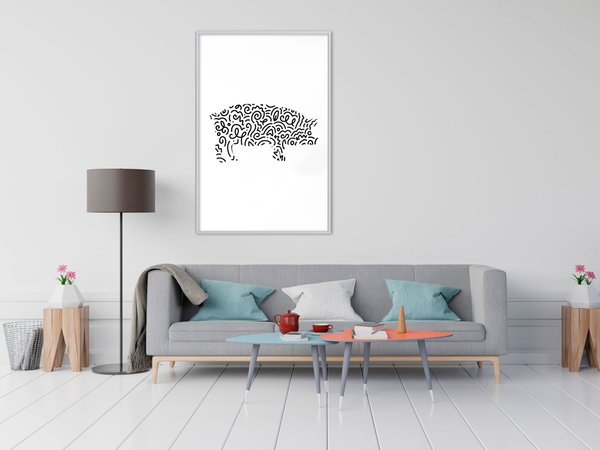Poster 'Curly Pig'