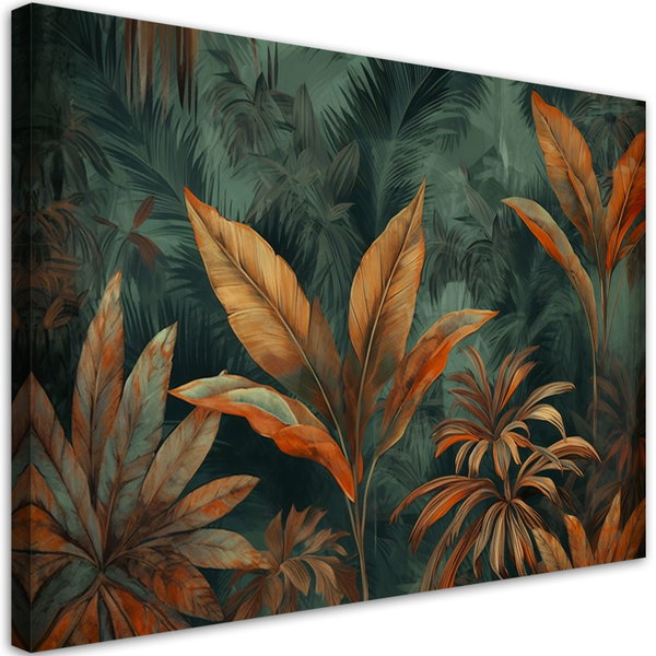 Stampa su tela 'Autumn Jungle Foliage 1'