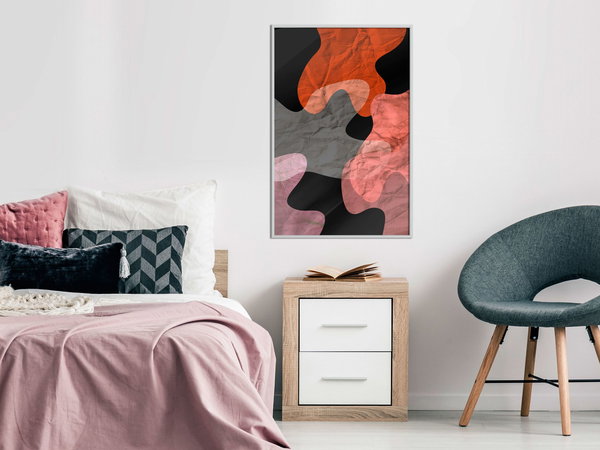 Poster 'Colourful Camouflage (Orange)'