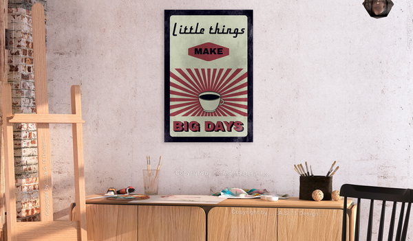 Kunstdruck auf Leinwand 'Little Things Big Days Vertical'