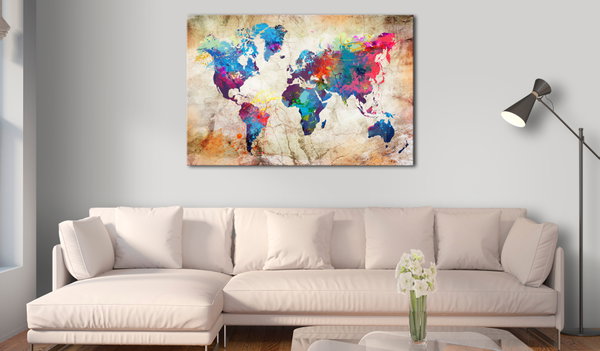 Pinnwand Bild 'World Map: Urban Style'