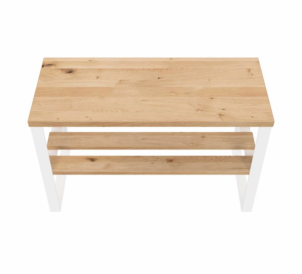 Zusammenspiel aus warmen Holz und kühlen Stahl