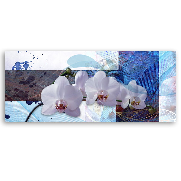 Kunstdruck auf Leinwand 'Orchid Dreams in Azure'