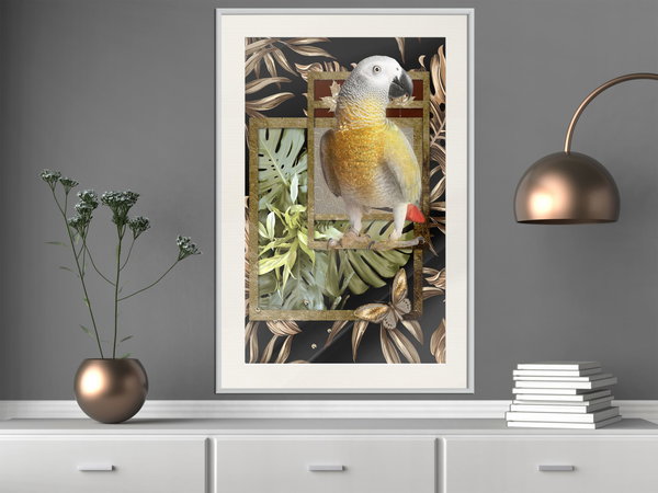 Poster 'Composition with Gold Parrot'
