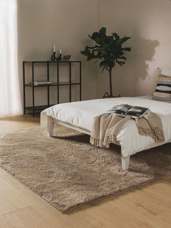 Design Hochflorteppich Soda Beige