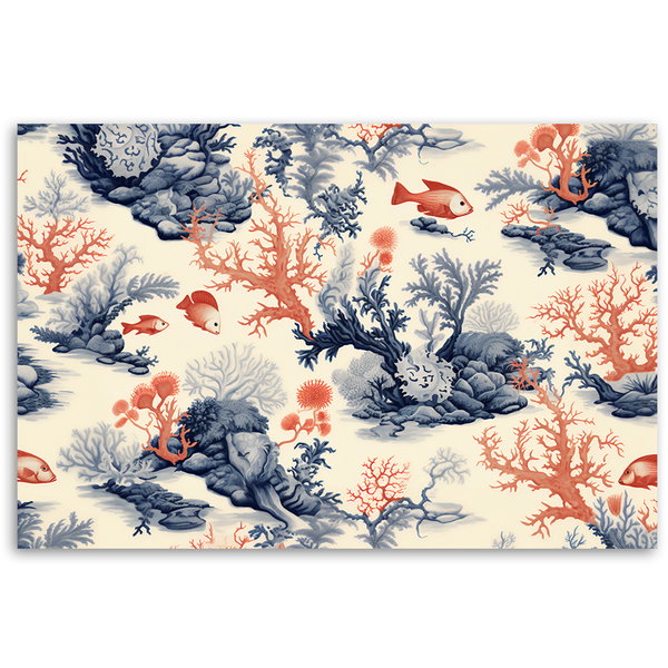 Kunstdruck auf Leinwand 'Fish and Corals 3'