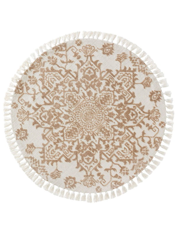 Design Runder Teppich Elias Beige