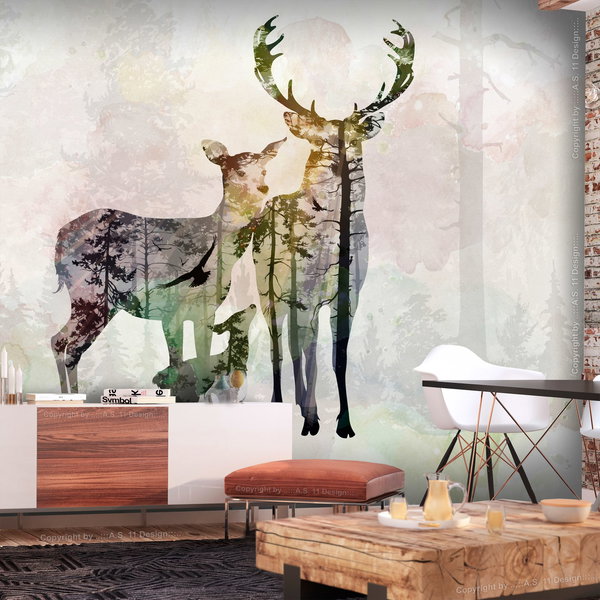 Zelfklevend behang 'Forest Family'