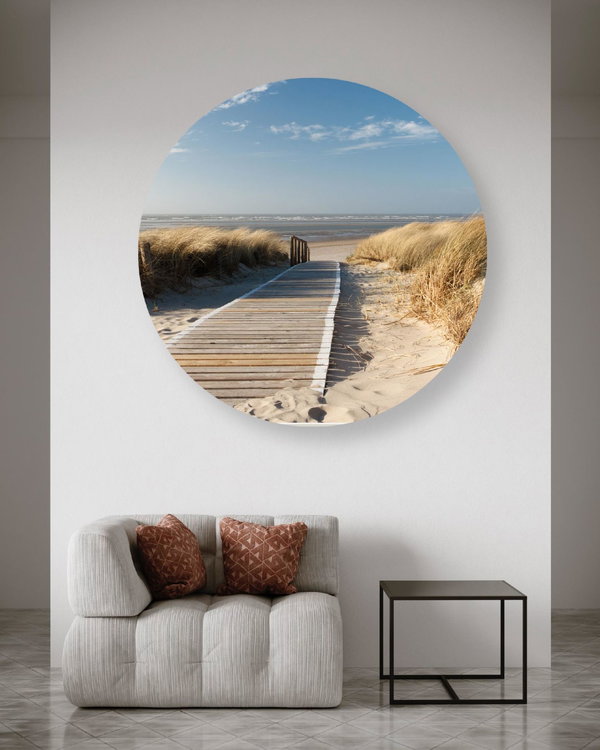 Quadro rotondo 'Seaside Pathway'