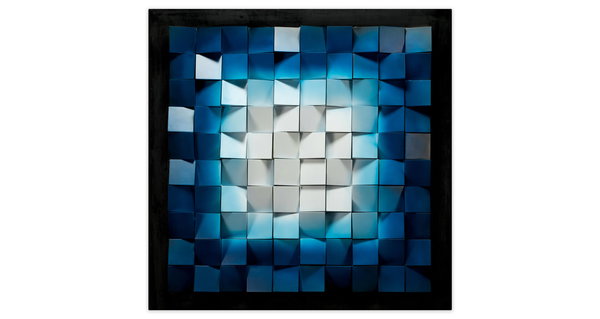 3D Wandbild 'Glanz mit Tiefe' 75x75x7cm
