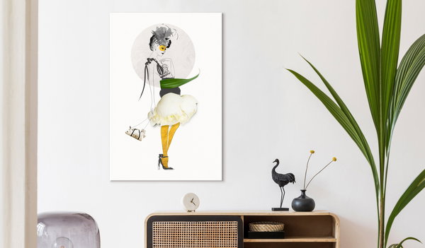 Kunstdruck auf Leinwand 'Yellow Stocking Vertical'
