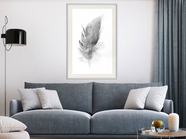Poster 'Lost Feather (Grey)'