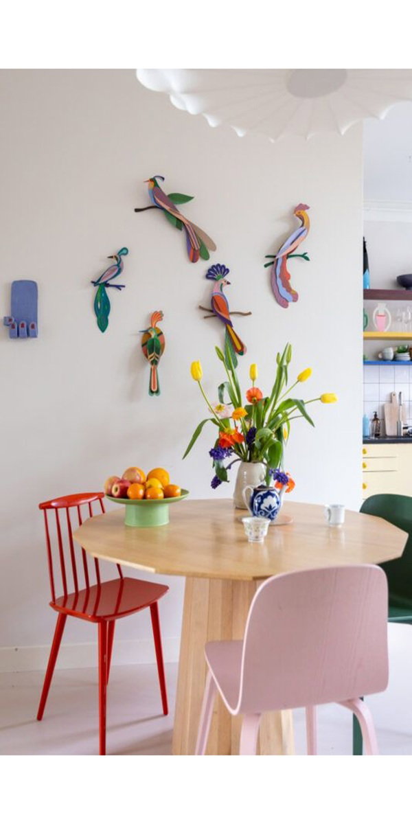 Wanddeko Papier 'Exotischer Vogel'