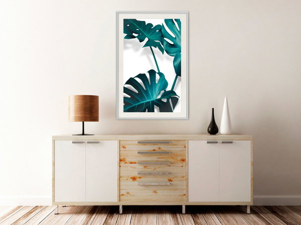Poster 'Turquoise Monstera II'