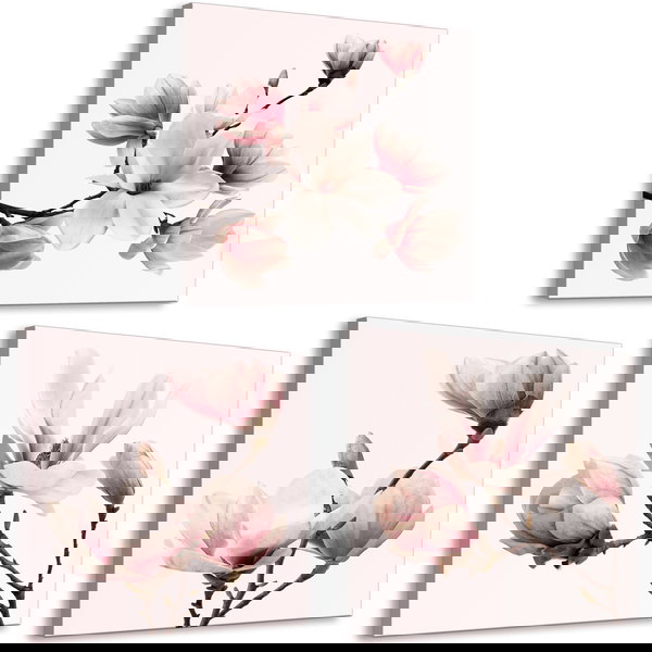 Cuadro impreso sobre lienzo 'Magnolia Obsession (3 Parts)'