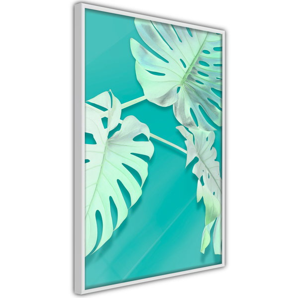 Poster 'Teal Monstera'