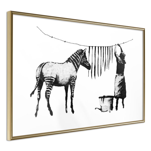 Poster 'Banksy: Washing Zebra'