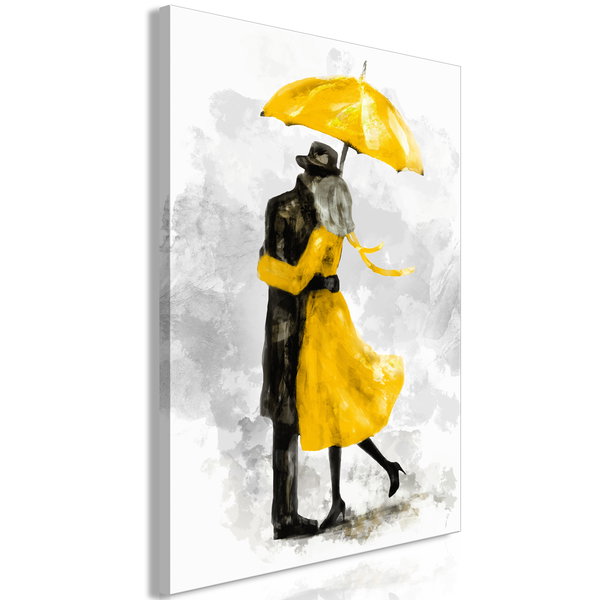 Kunstdruk op canvas 'Under Yellow Umbrella Vertical'