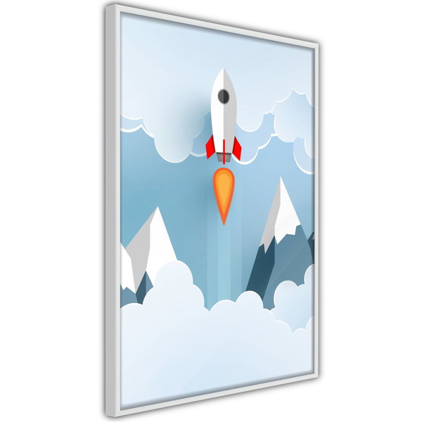 Poster 'Rocket in the Clouds'