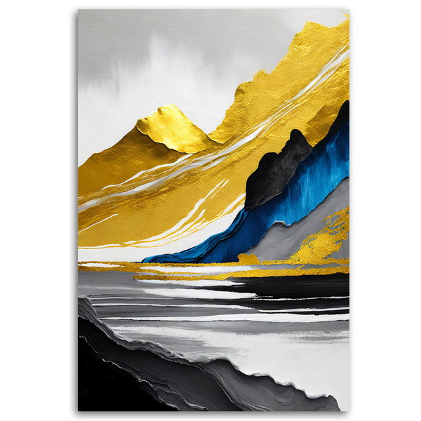 Kunstdruck auf Leinwand 'Golden Peaks 2'