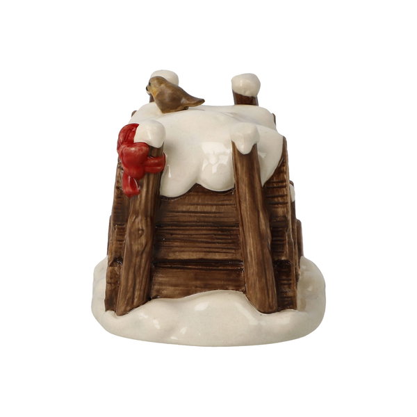 Porzellan Figur 'Winterlicher Holzstapel' von Goebel 5,5x5,5x7cm