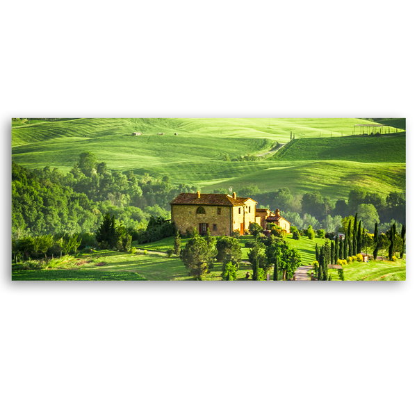 Kunstdruck auf Leinwand 'Tuscan Hills Verdant Bliss'