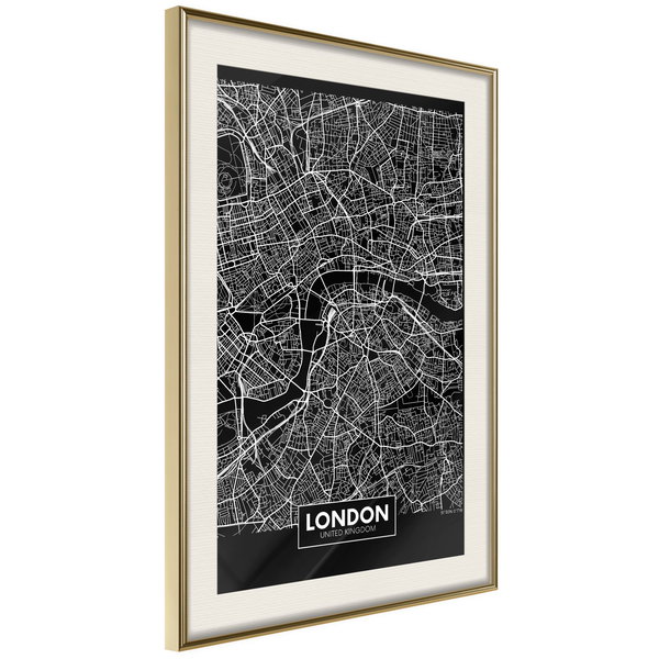Poster 'City Map: London (Dark)'