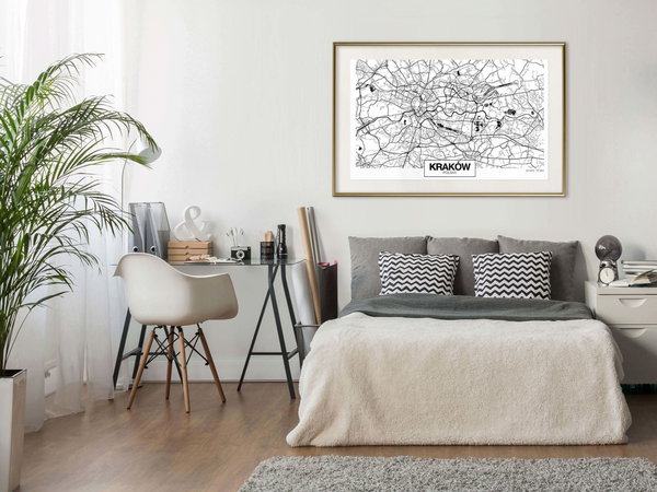 Poster 'City Map: Cracow'