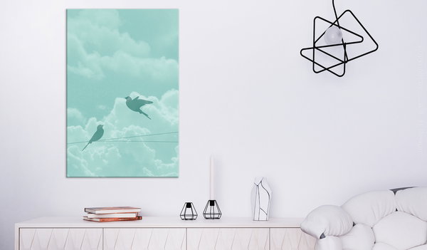 Kunstdruck auf Leinwand 'Shadow of Flight Vertical'