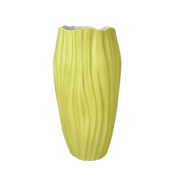 Vase en porcelaine 'Textured Lime' de Goebel 15,5x30x15,5cm