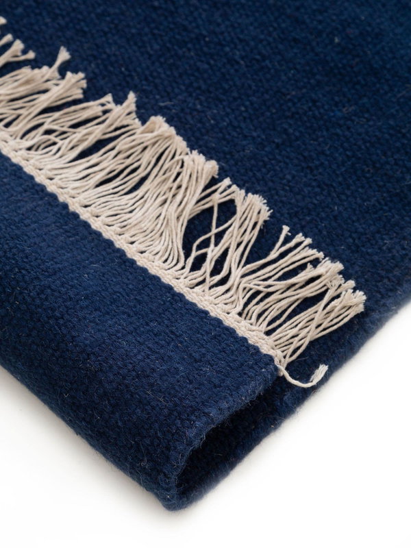 Design Wollteppich Liv Blau